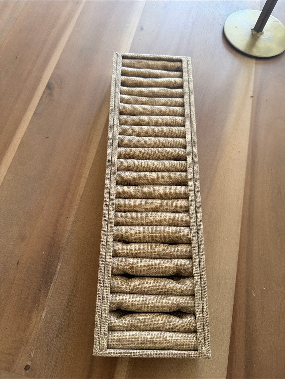 Linen-Look Jewelry bracelet Ring tray Organizer - Neutral Tan